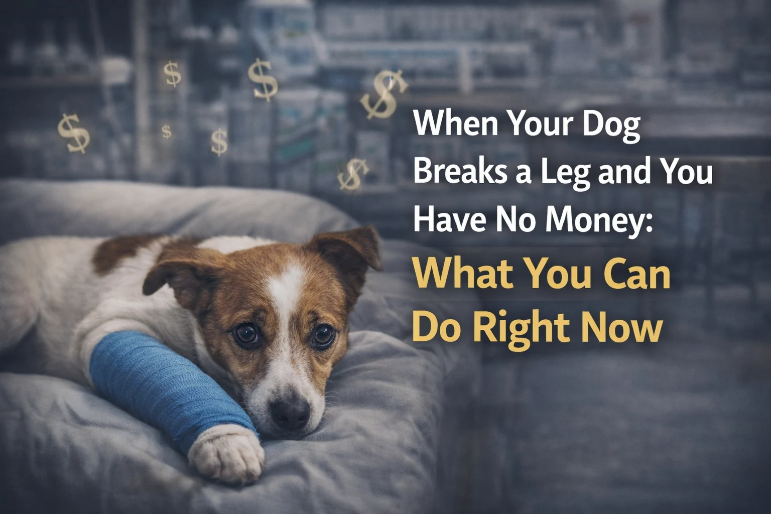 When Your Dog Breaks a Leg and You Have No Money What You Can Do Right Now