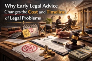 Why Early Legal Advice Changes the Cost and Timeline of Legal Problems