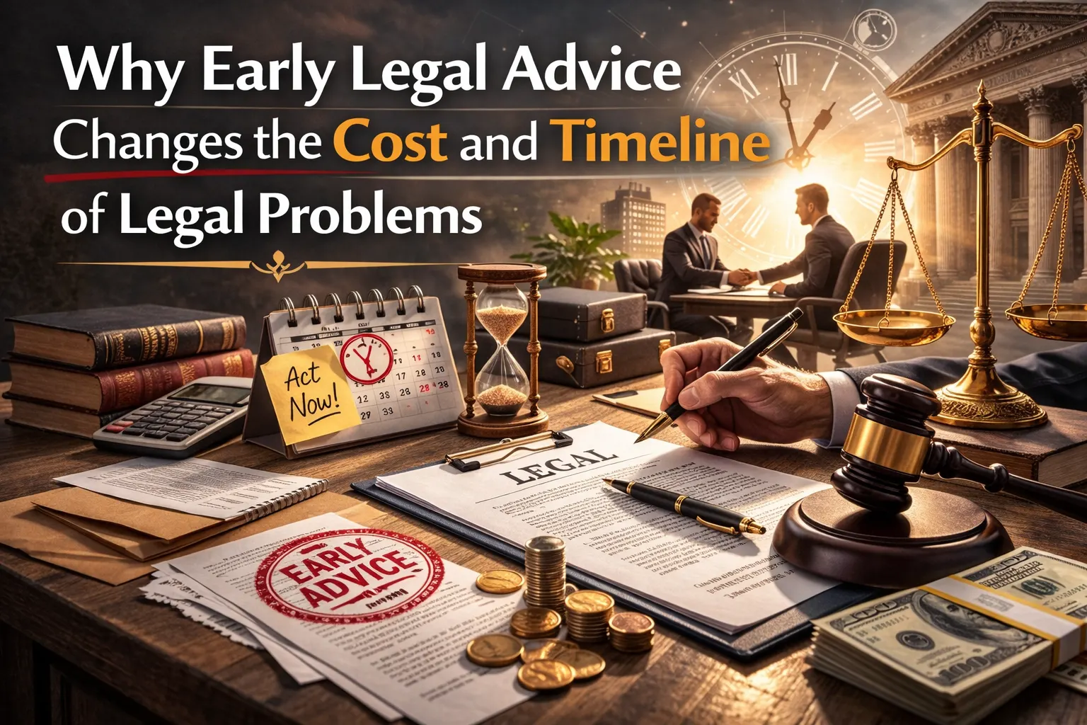 Why Early Legal Advice Changes the Cost and Timeline of Legal Problems
